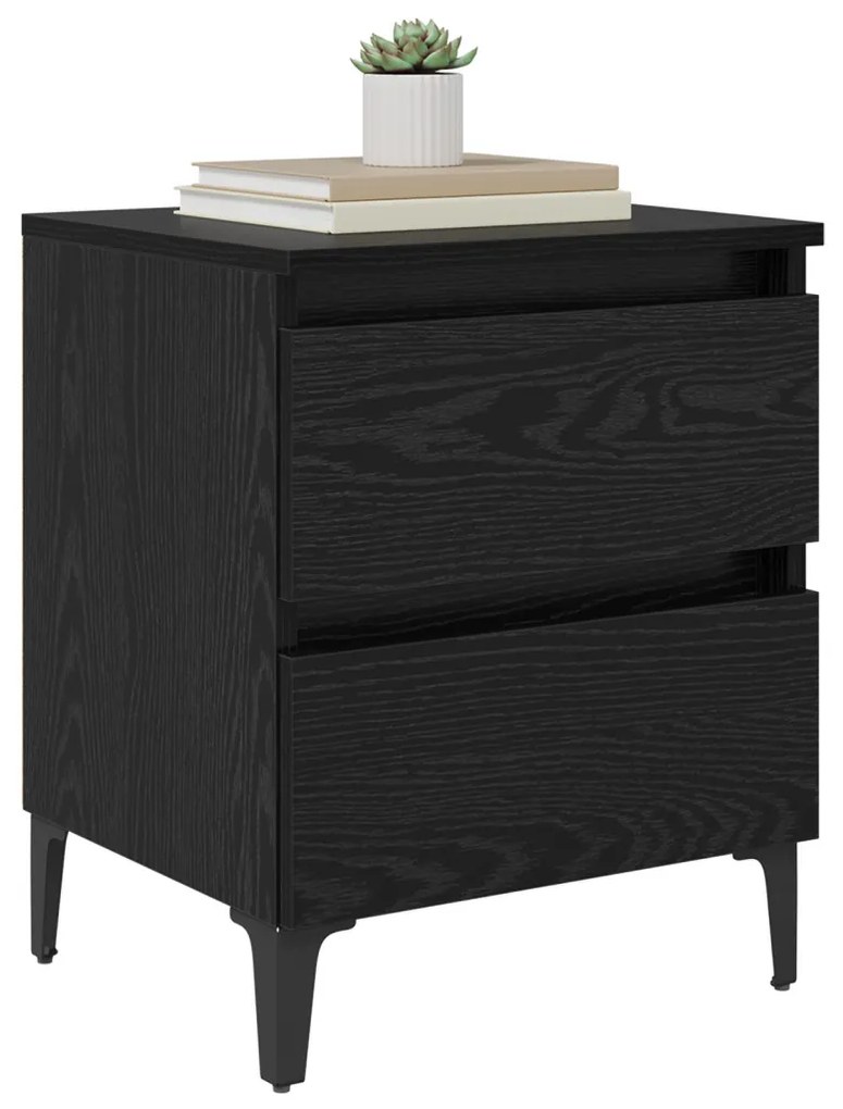 Éjjeliszekrény Musta tammi 40 x 35 x 50 cm Faanyag