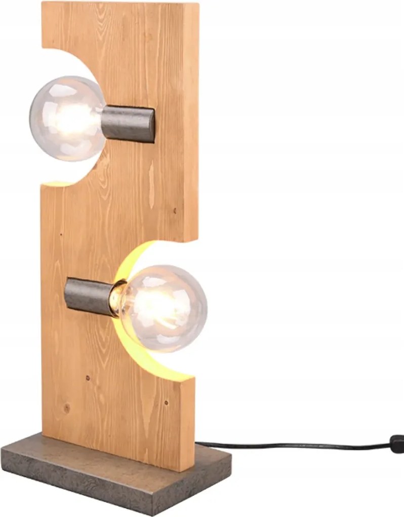 Tailor modern asztali lámpa, fa, ezüst, E27 Trio