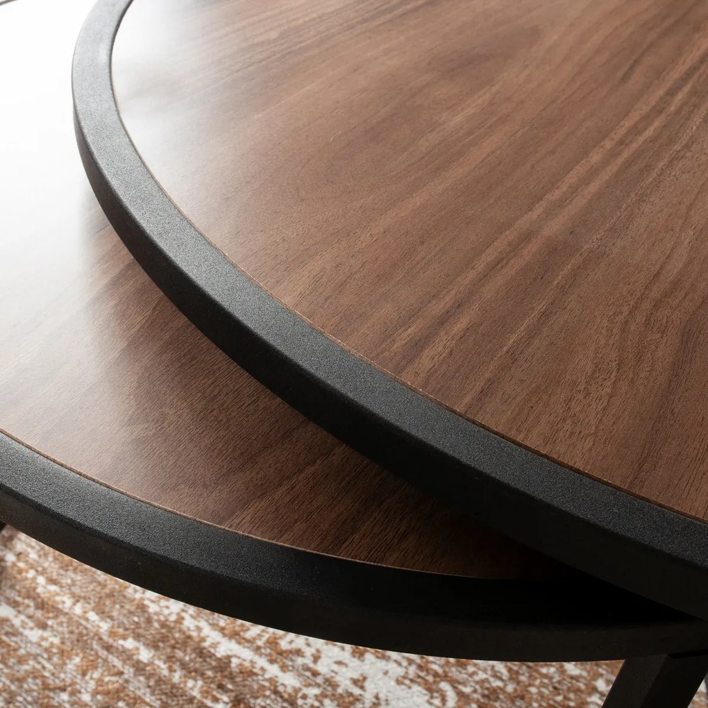 Tambur Walnut összecsukható asztal, 2 db