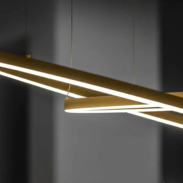 Ideal Lux - ORACLE SLIM LED függeszték 37W/230V, 3000K, átm. 70 cm, arany