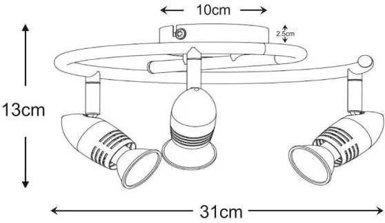 Lucide 13955/14/31 - LED spotlámpa CARO-LED 3xGU10/5W/230V fehér