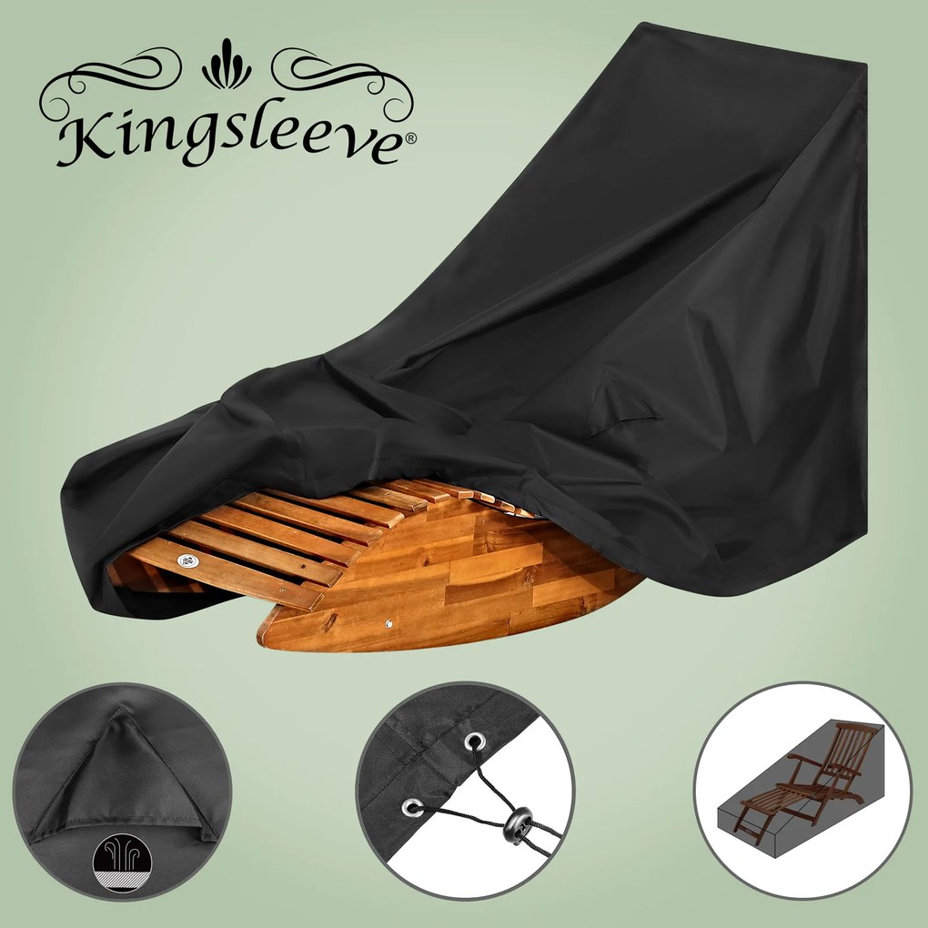 Kingsleeve® Védőhuzat nyugágyhoz 144x57,5x35/92cm - antracit