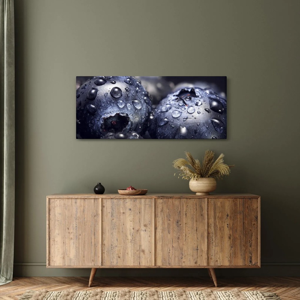 Vízcseppekkel ellátott gyümölcs képe (120x50 cm)