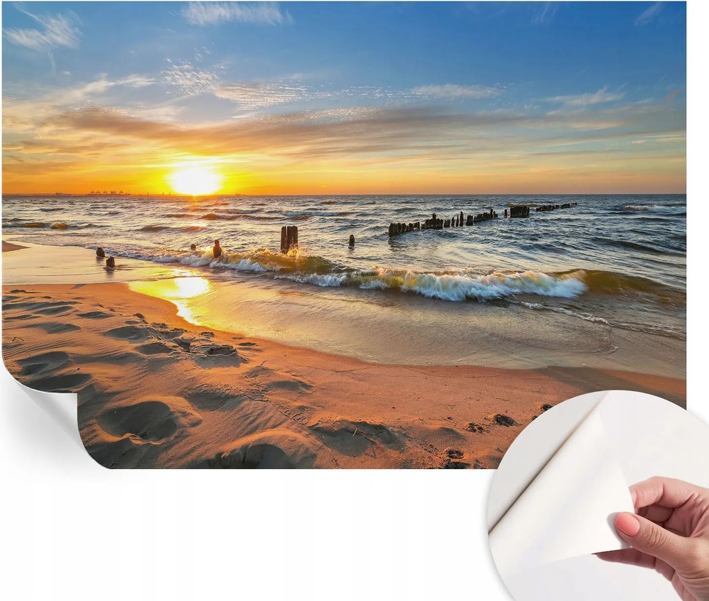 Design fali fotótapéta öntapadós tengerpart nyugat 152x104 cm