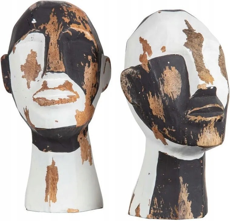 Kenji figura szett, fehér-fekete, Woood