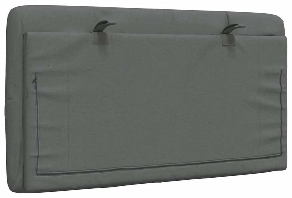 sötétszürke szövet fejtámla párna 80 cm