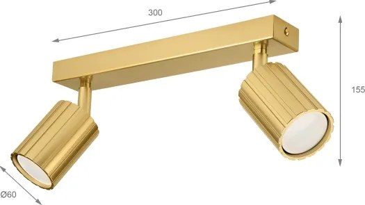 Brilagi - CRISPINA spotlámpa 2xGU10/10W/230V, aranyszínű