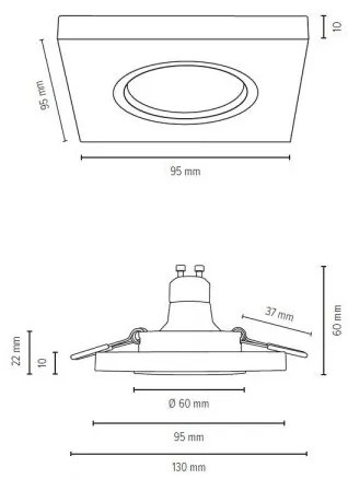 Spot-Light 2515174 - VITAR LED beépíthető lámpa 1xGU10/5W/230V
