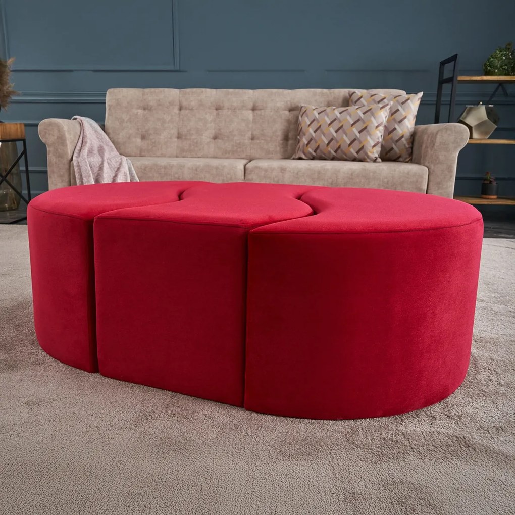 Alya Pouf Red zsámoly