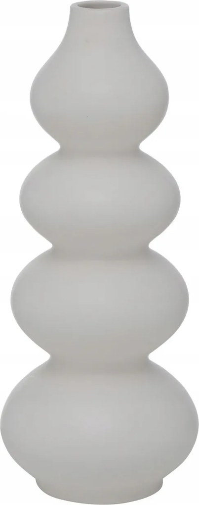 Váza Krémfehér Kerámia Matt Kör Alakú 30 X 12 CM