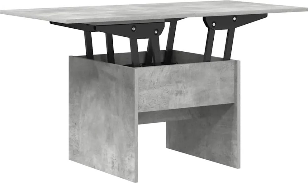 vidaXL Dohányzóasztal Beton Szürke 55 x 54,5 x 45 cm Faanyag