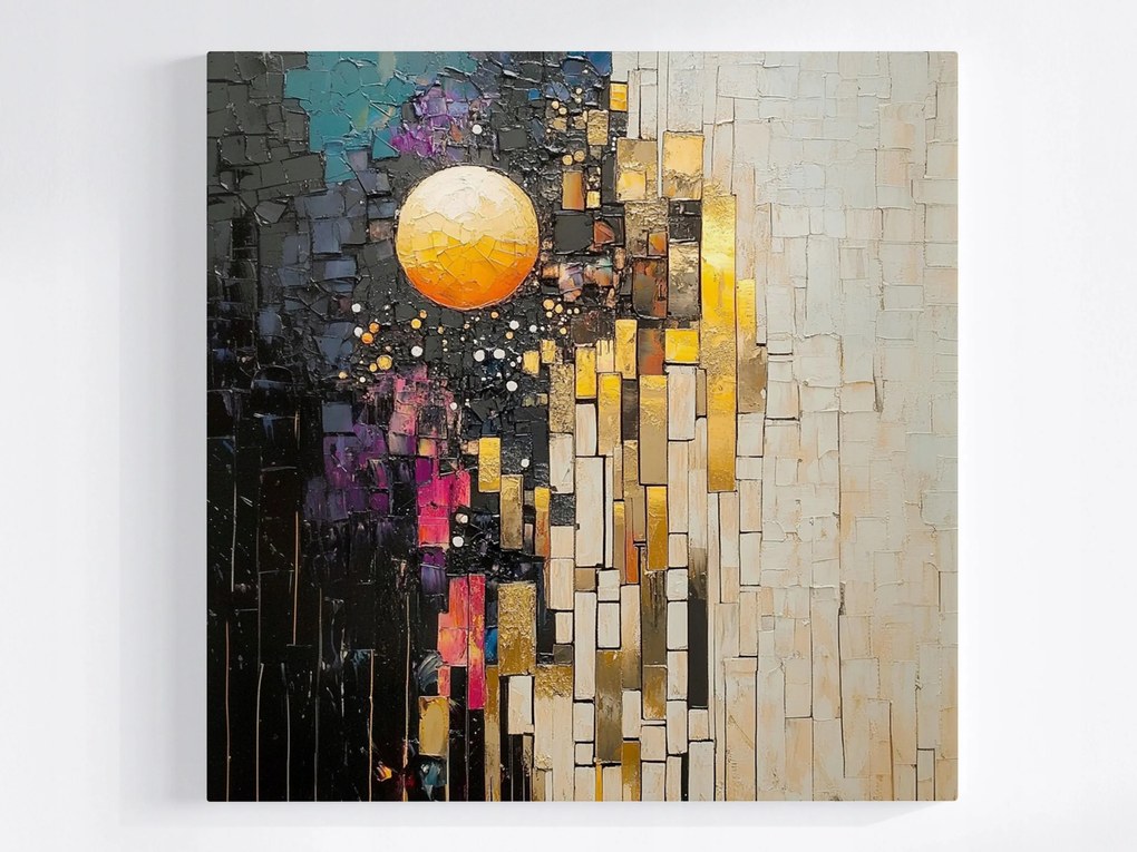 Vászonkép Canvas Absztrakt Mozaik Textúra Telihold 40x40