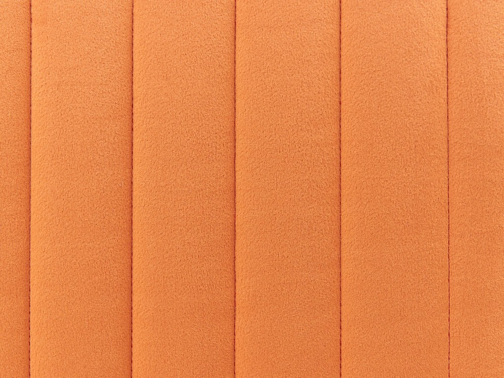 Narancssárga bársony ülőpad 89 x 45 cm DAYTON Beliani