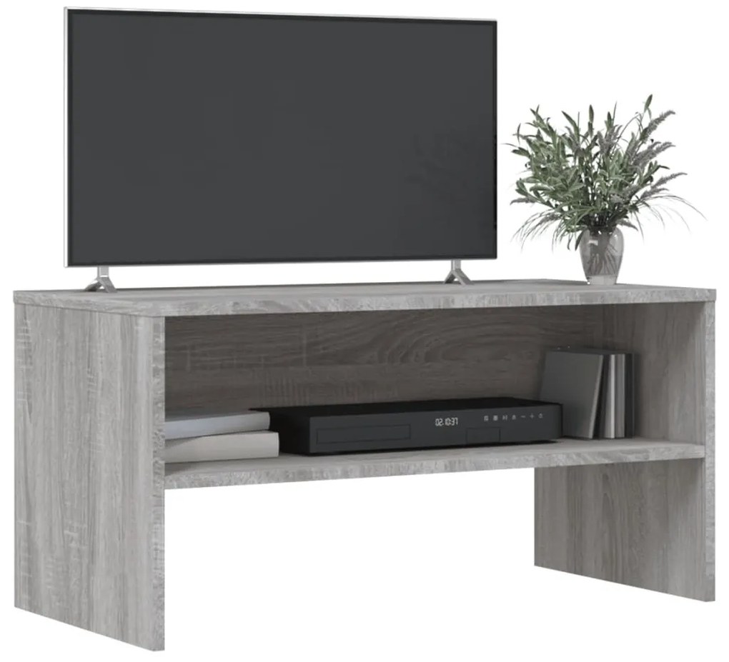 szürke sonoma szerelt fa TV-szekrény 80 x 40 x 40 cm