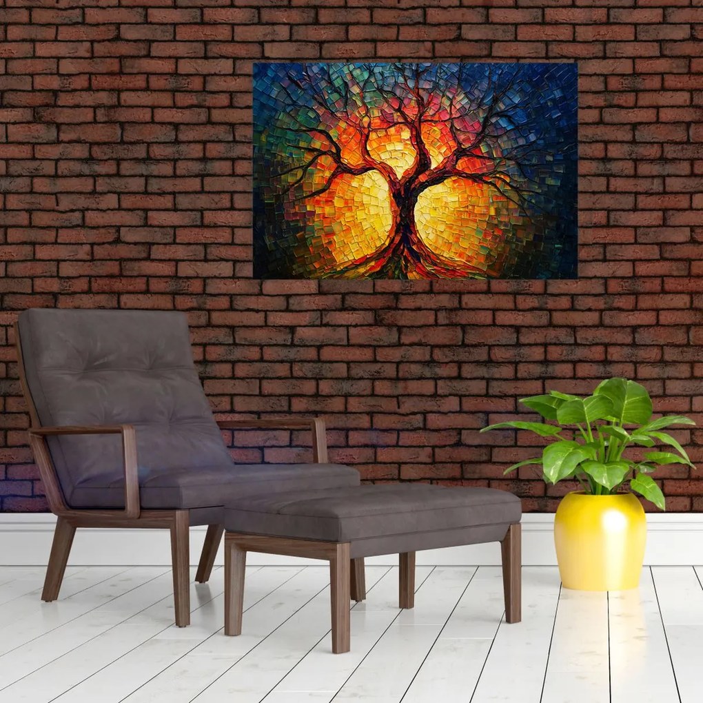 Kép - Az élet fája mozaikban (90x60 cm)
