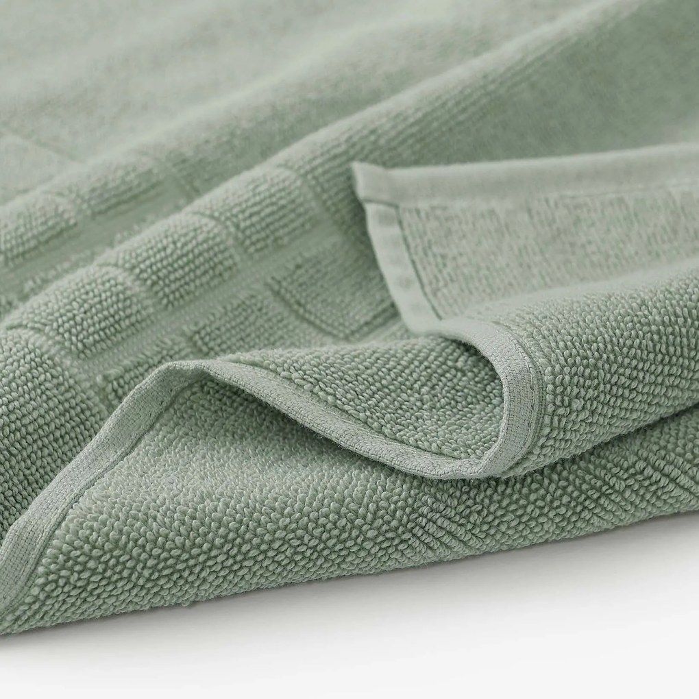 Goldea frottír fürdőszobai szőnyeg mozaika – zsályaszínű 50 x 70 cm