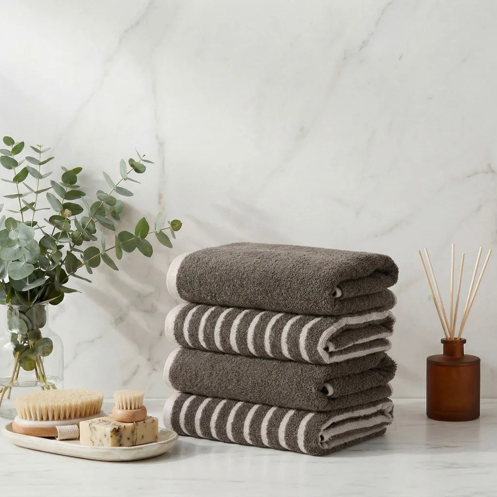 Stripe törülköző, antracit, 50×90 cm – TR925WTN1177