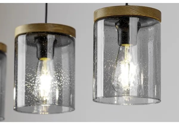 Spot-Light 161859151 - Csillár zsinóron MONSUN 1xE27/60W/230V fenyő