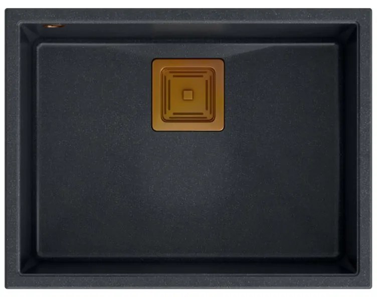 gránit mosogató DAVID 50 Black Metallic
