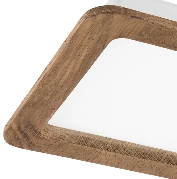 LED Beépíthető lámpa WOODY SPOT LED/17W/230V 3000K dió 18,5x18,5 cm