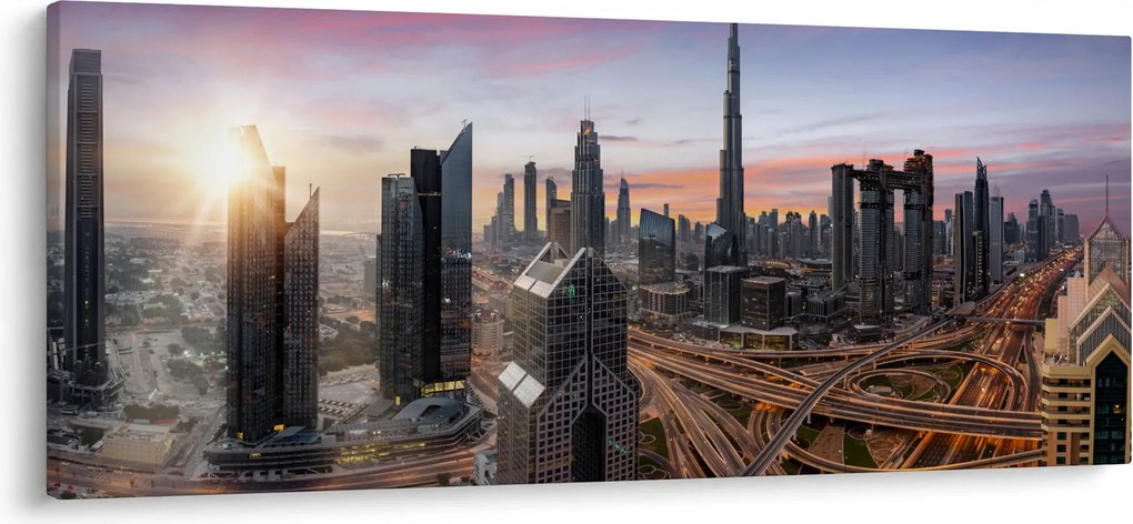 Kép - Dubai panorámája (120x50 cm)