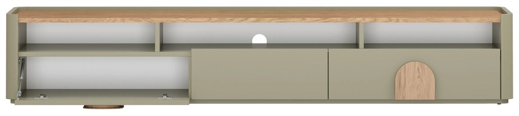 Amilio RTV szekrény 200 cm - eukaliptusz / baltic tölgy / natúr tölgy fogantyú