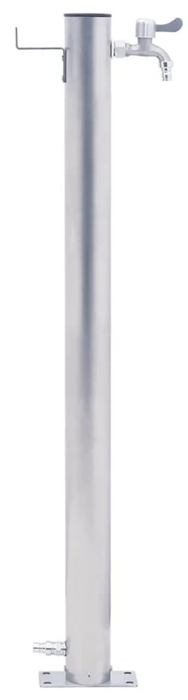 kerek rozsdamentes acél kerti oszlop típusú vízcsap 80 cm