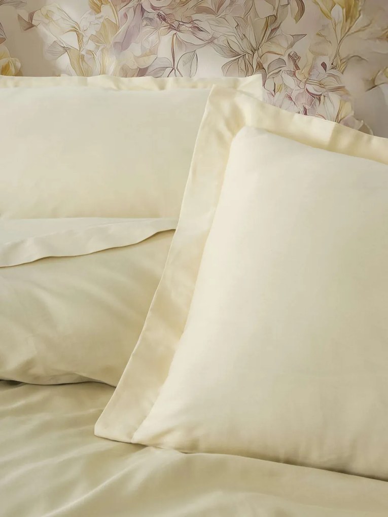 Elegant pamut szatén dupla ágyneműhuzat garnitúra 200 × 220 cm, bézs