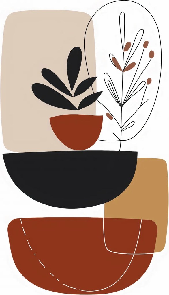 Poszter 67,5x95cm Botanikus absztrakt