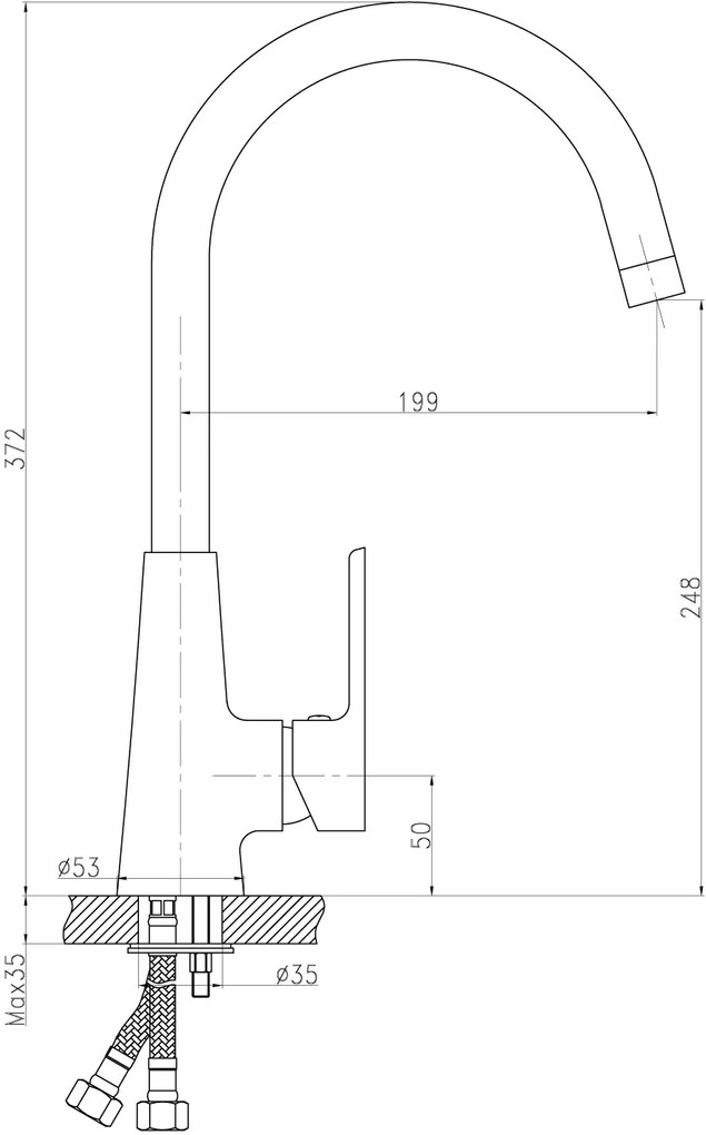 Novaservis Titania Smart Lever mosogatócsaptelep, króm, 98713.0