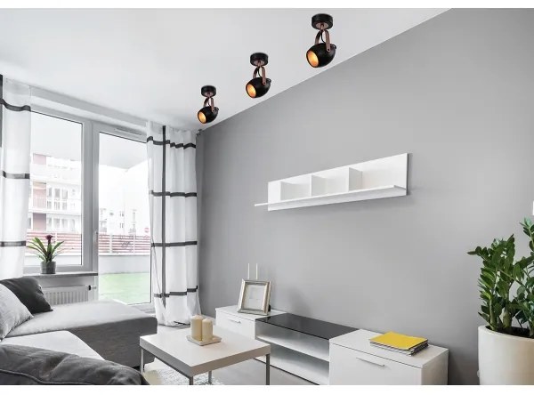 ANICA spotlámpa 1xE14/40W/230V fekete/réz színben