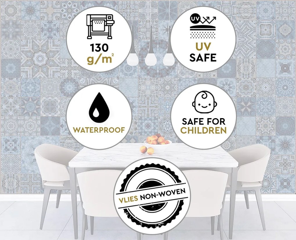 Gario Fotótapéta Keleti kék mozaik - Andrea Haase Anyag: Vlies, Méret: 400 x 280 cm