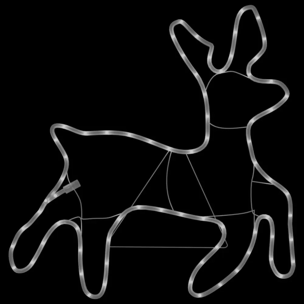 meleg fehér karácsonyi rénszarvasfigura 72 LED 57 x 55 x 4,5 cm