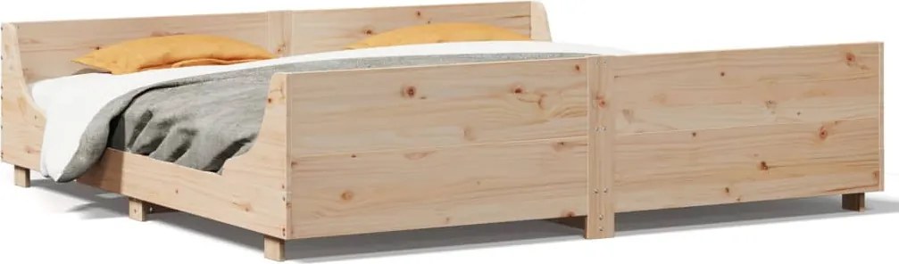 vidaXL tömör fenyőfa ágy matrac nélkül 200 x 200 cm