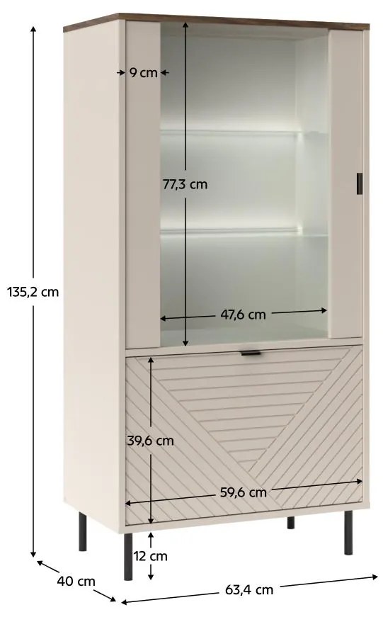 Vitrin Explicaba 1 (kasmír + tölgy castello) . 1116329