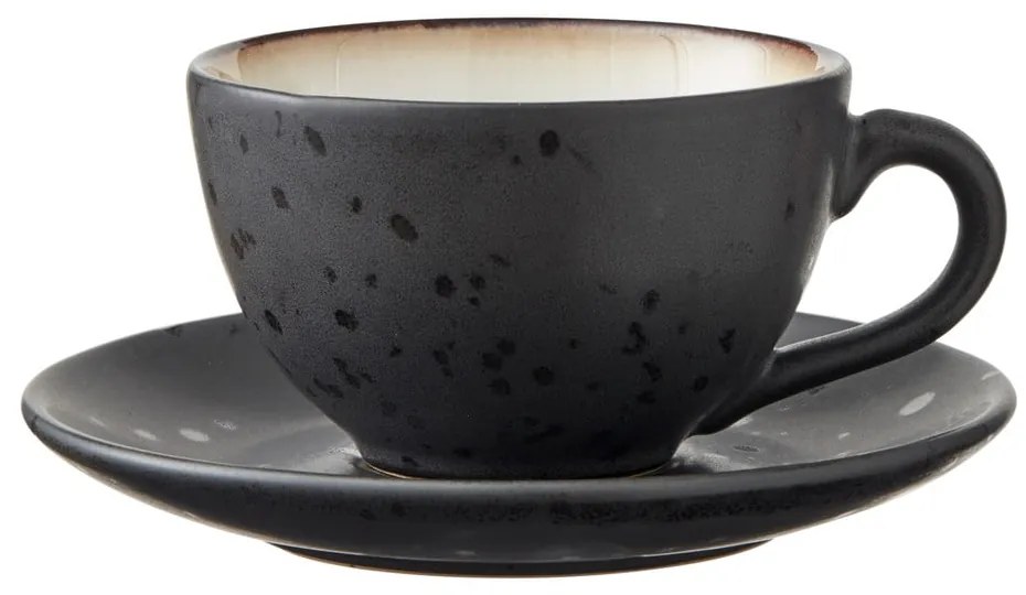 Fekete agyagkerámia csésze szett 4 db-os 240 ml Black/Mix – Bitz