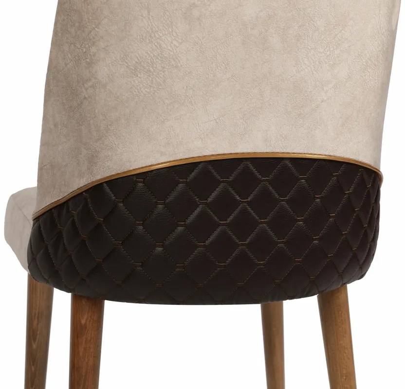 Nova Cream and Walnut étkezőszék szett, 2 db, 2 db