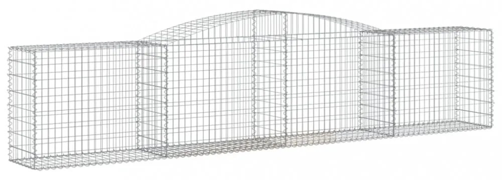 7 db íves horganyzott vas gabion kosár 400x50x80/100 cm
