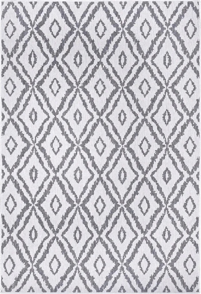 Szürke kétoldalas szőnyeg, lapos 160x230cm