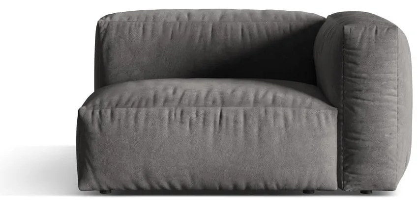 Szürke bársony kanapé modul (jobb oldali) Martina – Micadoni
