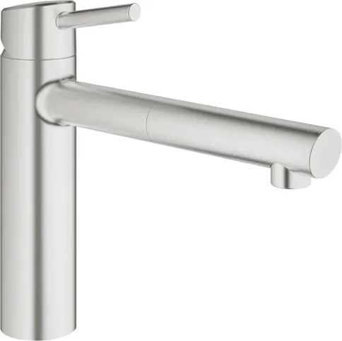 Grohe Concetto New mosogató csaptelep kihúzható zuhannyal supersteel 31129dc1 G31129DC1