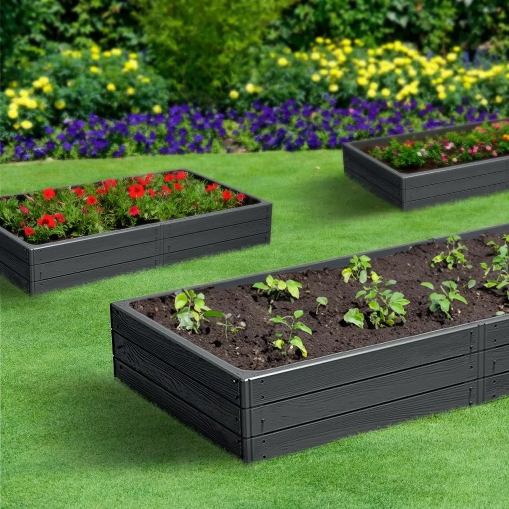 WOODY magaságyás, 149x75,6x25cm, antracit Prosperplast