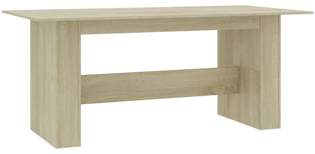 Sonoma tölgy színű szerelt fa étkezőasztal 180 x 90 x 76 cm