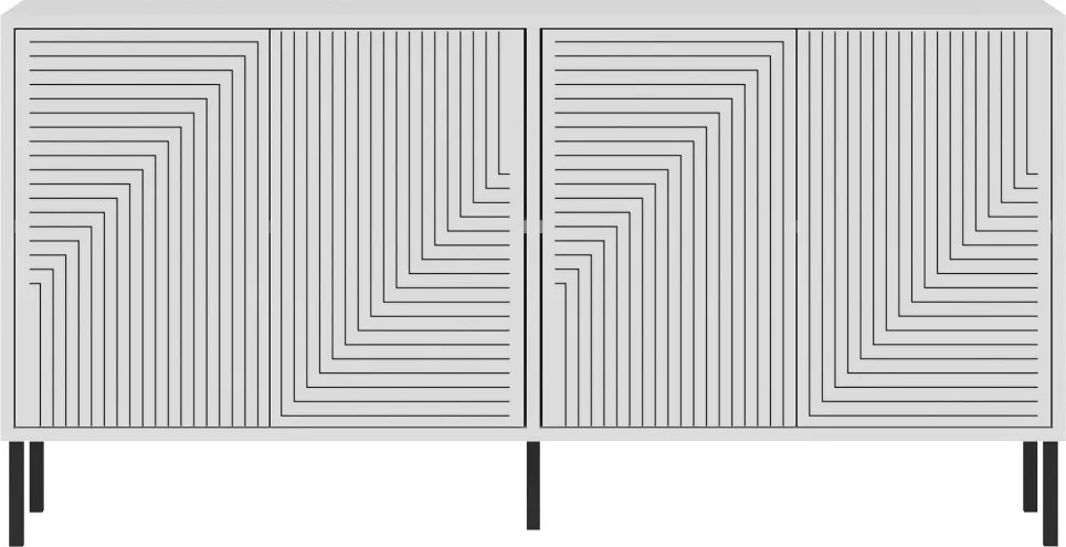 Evolet komód, fehér, 150 cm