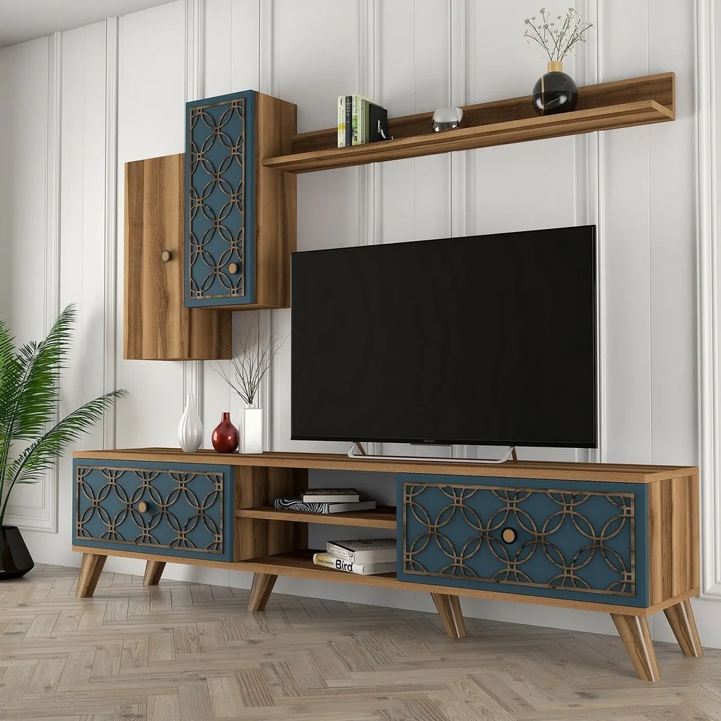 Classe Walnut and Chalcedony TV-fal