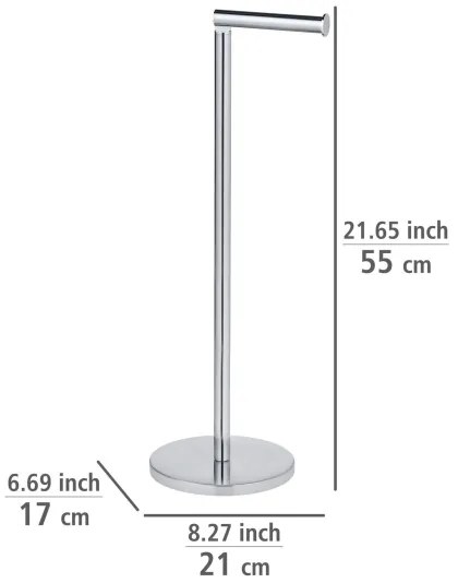 WENKO 19637100 - WC-papírtartó 21x55 cm rozsdamentes acél/ezüst