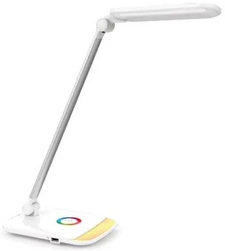 Platinet asztali lámpa 18 W, éjszakai mód + USB, fehér
