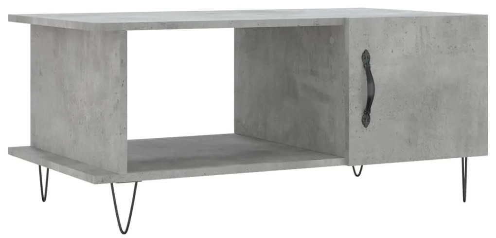 Betonszürke szerelt fa dohányzóasztal 90 x 50 x 40 cm