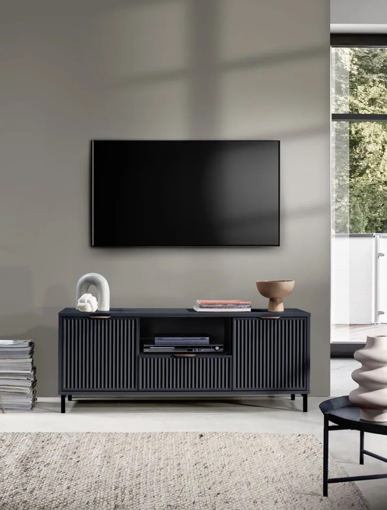 TV szekrény 135 cm indigo színben – ELEGANZO LS‑3
