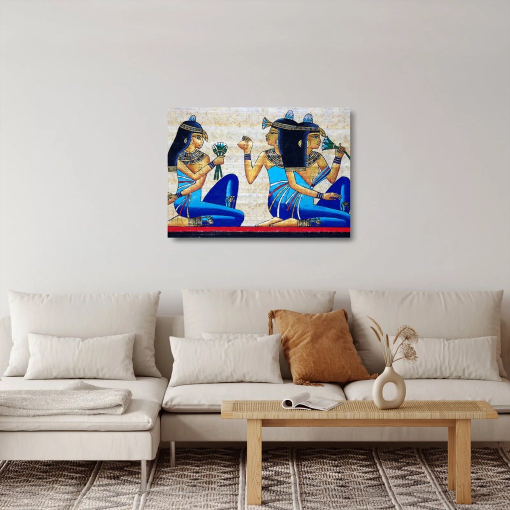 Kép - egyiptomi festmények (üvegen) (70x50 cm)